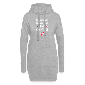 Cadeaux de Noël Noël - Sweat-shirt à capuche long Femme - gris chiné - Devant