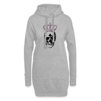 skull king - Hoodie-Kleid - Grau meliert - Vorne