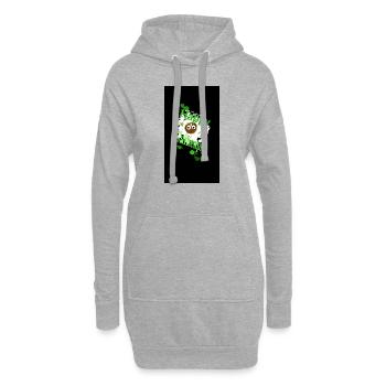 The Design mit the (Meer)Schwein - Hoodie-Kleid - Grau meliert - Vorne