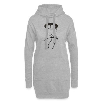 Basket-ball 5 0 06 - Sweat-shirt à capuche long Femme - gris chiné - Devant