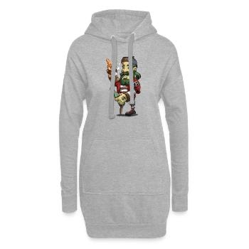 Hamburg - Hoodie-Kleid - Grau meliert - Vorne
