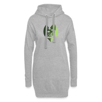 Aquarium Calmar Animal marin - Sweat-shirt à capuche long Femme - gris chiné - Devant