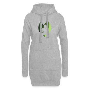 DJ Djing Trance - Sweat-shirt à capuche long Femme - gris chiné - Devant