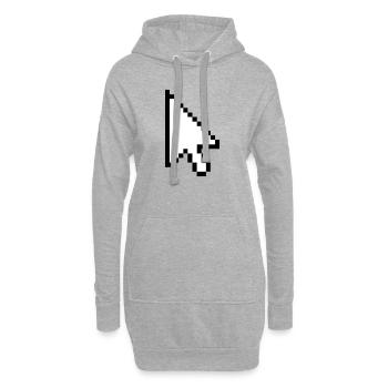 Pixel Mauszeiger - Hoodie-Kleid - Grau meliert - Vorne