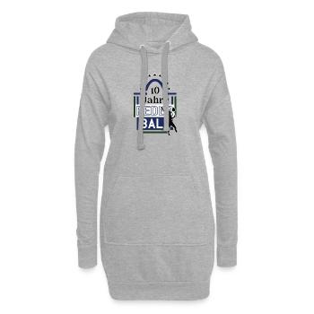 10 Jahre Federball Jubiläum Federballspieler Jubi - Hoodie-Kleid - Grau meliert - Vorne