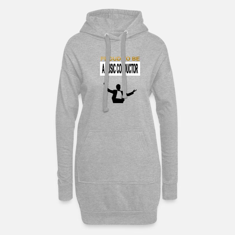 ich bin stolzer Musik Dirigent music conductor - Hoodie-Kleid - Grau meliert