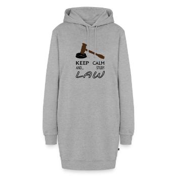 Étudier le droit-étudiant en droit-étudiant cadeau - Sweat-shirt à capuche long Femme - gris chiné - Devant