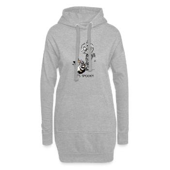 Maman et Chat - Motif d’Halloween - C’est effrayant - Sweat-shirt à capuche long Femme - gris chiné - Devant