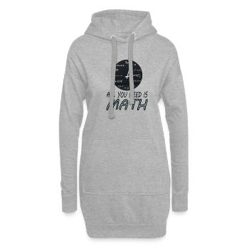 Étudier Math Étudiant Math Étude Cadeau - Sweat-shirt à capuche long Femme - gris chiné - Devant
