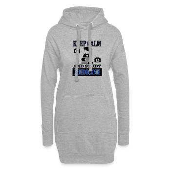 Étudier la médecine étudiant en médecine - Sweat-shirt à capuche long Femme - gris chiné - Devant