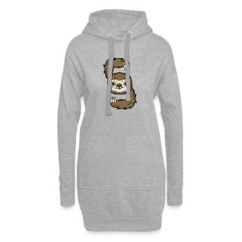 Habitant de la jungle Paresseux Mammifères végétariens - Sweat-shirt à capuche long Femme - gris chiné - Devant