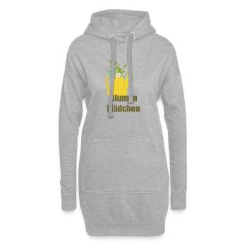 blumen mädchen - Hoodie-Kleid - Grau meliert - Vorne