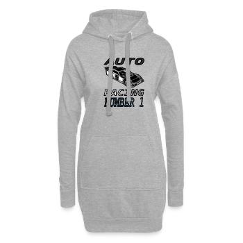 Citation du pilote de course de course Cadeau de course automobile - Sweat-shirt à capuche long Femme - gris chiné - Devant