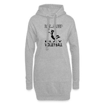 Joueurs de volleyball jouant au volleyball idée cadeau - Sweat-shirt à capuche long Femme - gris chiné - Devant