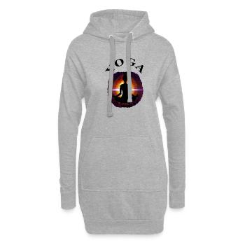 ich liebe Yoga Entspannung Meditation Geschenkidee - Hoodie-Kleid - Grau meliert - Vorne
