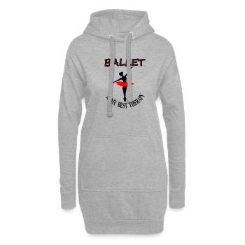 ballett tanzen Balletttänzerin Tänzer Geschenkidee - Hoodie-Kleid - Grau meliert - Vorne