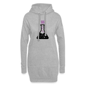 Laboratoire de chimie Erlenmeyer Flask Tube à essai - Sweat-shirt à capuche long Femme - gris chiné - Devant