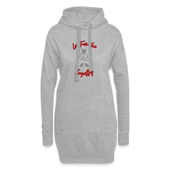 La Familia, Loyalty Design - Hoodie-Kleid - Grau meliert - Vorne