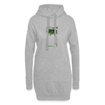 all i need mit Palme - Hoodie-Kleid - Grau meliert - Vorne