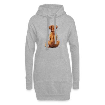 Rhodesian Ridgeback - Sweat-shirt à capuche long Femme - gris chiné - Devant