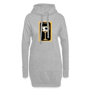 Weißwein Fußballerin - Hoodie-Kleid - Grau meliert - Vorne