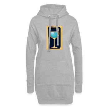 Handball Vin - Sweat-shirt à capuche long Femme - gris chiné - Devant
