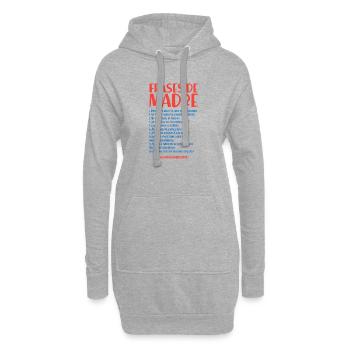 Zitate der Mutter - Hoodie-Kleid - Grau meliert - Vorne