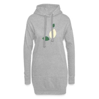 Minimalist leaf study nature - Hoodie Dress - heather grey - Front