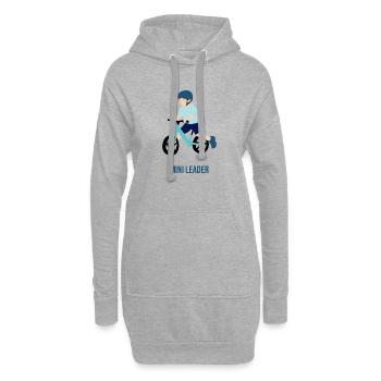 Kleiner Radfahrer - Hoodie-Kleid - Grau meliert - Vorne