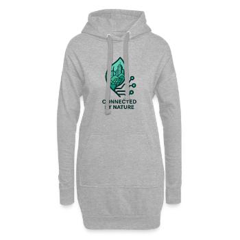 Connected by Nature - Hoodie-Kleid - Grau meliert - Vorne