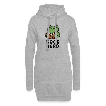 Wise Frog Lesebuch Drucken - Hoodie-Kleid - Grau meliert - Vorne