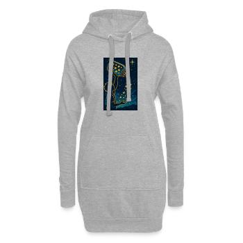 Nuit étoilée de la créativité, Art motivant - Sweat-shirt à capuche long Femme - gris chiné - Devant