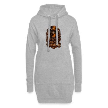 Steampunk Iron Guardian Rottweiler Hund - Hoodie-Kleid - Grau meliert - Vorne