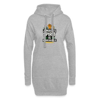 Jamaica Spirit Unbreakable, Jamaïcain - Sweat-shirt à capuche long Femme - gris chiné - Devant