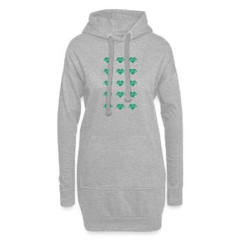 I LOVE LUZERN Herzmuster - Hoodie-Kleid - Grau meliert - Vorne