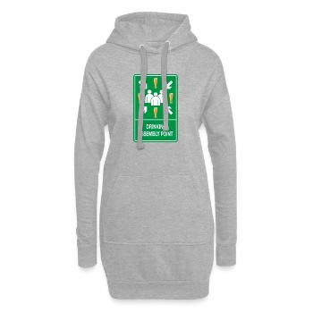 Drinking Assembly Point – Party Zone - Hoodie-Kleid - Grau meliert - Vorne