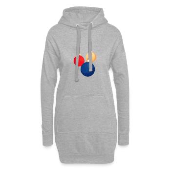 Weihnachtskugeln aufhängen - Hoodie-Kleid - Grau meliert - Vorne
