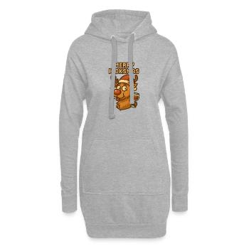 Merry Hickmas Rentier Wein - Hoodie-Kleid - Grau meliert - Vorne
