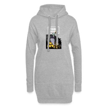 Zombie-Saison - Hoodie-Kleid - Grau meliert - Vorne