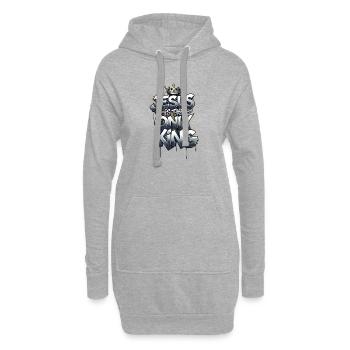 Jesus is the only King - Hoodie-Kleid - Grau meliert - Vorne