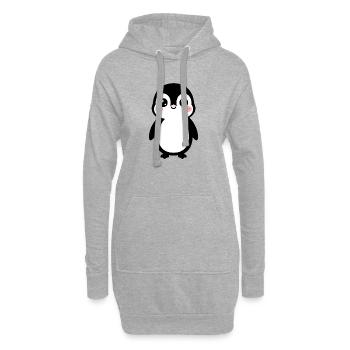 Panda Kiss Kawaii - Hoodie-Kleid - Grau meliert - Vorne