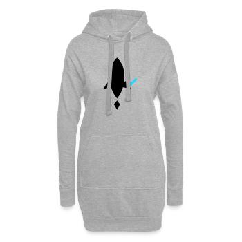 Ship it (after tests pass) – Developer CI/CD - Hoodie-Kleid - Grau meliert - Vorne