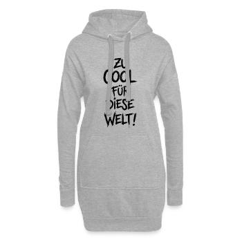 Trop cool pour ce monde - Sweat-shirt à capuche long Femme - gris chiné - Devant