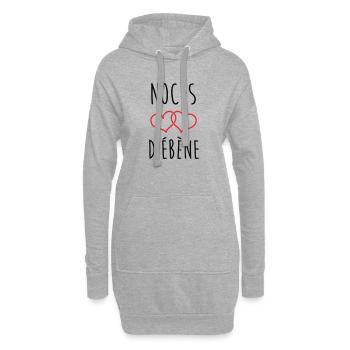 Ebony Wedding 78 Jahre Ehe - Hoodie-Kleid - Grau meliert - Vorne