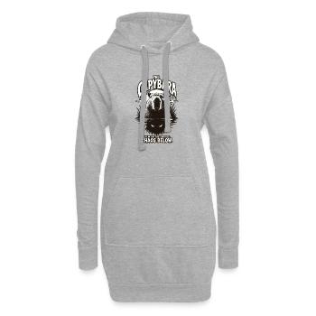 Capybara Chaos Horror Design - Hoodie-Kleid - Grau meliert - Vorne