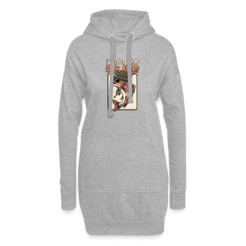 Forellen Angler Harajuku - Hoodie-Kleid - Grau meliert - Vorne