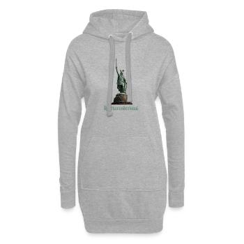 Hermannsdenkmal - Hoodie-Kleid - Grau meliert - Vorne