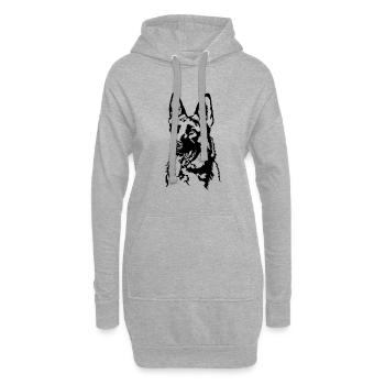 German Shepherd Dogs Portrait Dog Wilsigns - Hoodie Dress - heather grey - Front