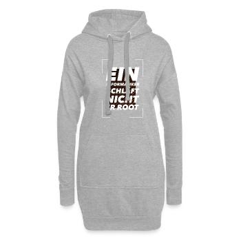 Informatiker Programmierer Admin Nerd Geschenk - Hoodie-Kleid - Grau meliert - Vorne