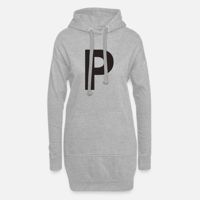 P - Hoodie-Kleid - Grau meliert